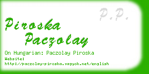 piroska paczolay business card